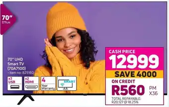 Game Hisense 70" 127cm UHD Smart TV offer