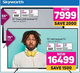 Game Skyworth 55" 139cm Smart UHD Android TV offer