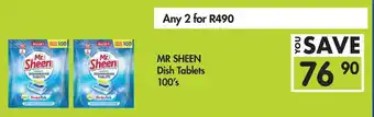 Makro Mr Sheen Dish Tablets 100's offer