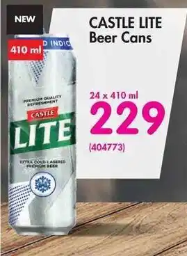 Makro Castle Lite Beer Cans 24x410ml offer