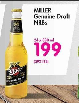 Makro Miller Genuine Draft NRBs 24 x 330ml offer