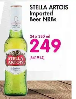 Makro Stella Artois Imported Beer NRBs 24x330ml offer