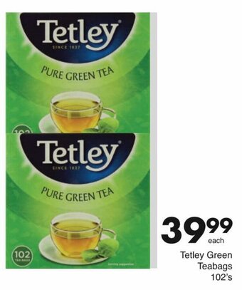 Save Tetley Green Teabags 102's offer