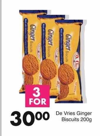 Save De Vries Ginger Biscuits 200g offer