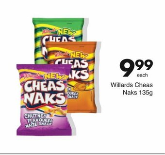 Save Willards Cheas Naks 135g offer