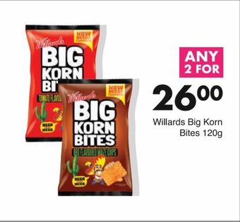 Save Willards Big Korn Bites 120g offer