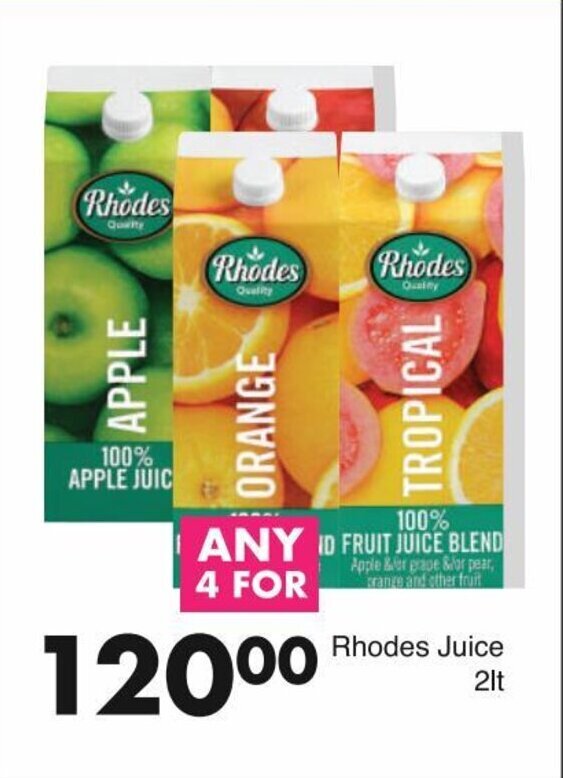 Rhodes Juice 2lt offer at Save