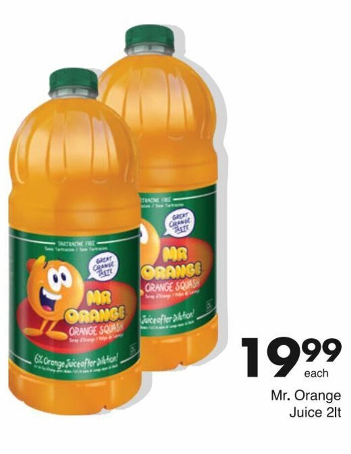 Mr. Orange Juice 2lt offer at Save