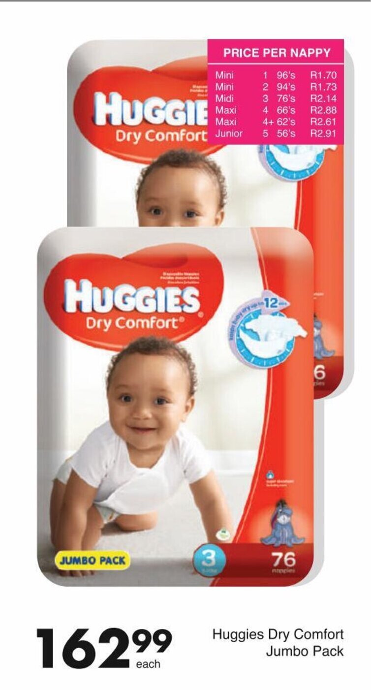 Huggies Dry Comfort Jumbo Pack offer at Save