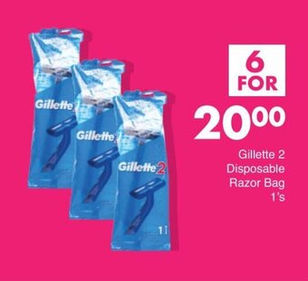 Save Gillette 2 Disposable Razor Bag 1's offer