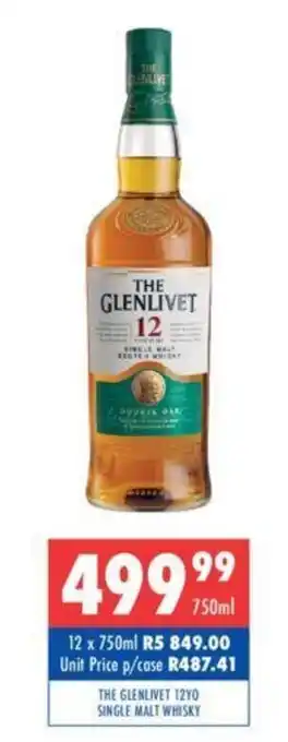 Ultra Liquors The Glenlivet Single Malt Whisky 750ml offer