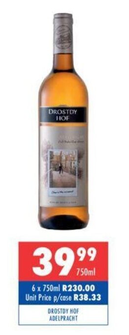Ultra Liquors Drostdy Hof Adelpracht 750ml offer
