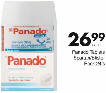 Save Panado Tablets Spartan/Blister Pack 24's offer