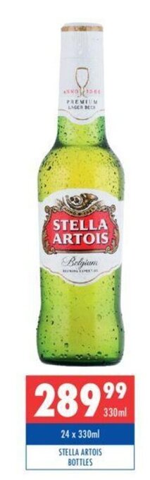 Ultra Liquors Stella Artois Bottles 330ml offer