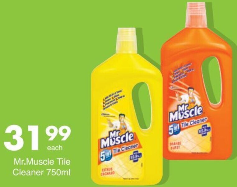 Mr. Muscle Tile Cleaner 750ml offer at Save