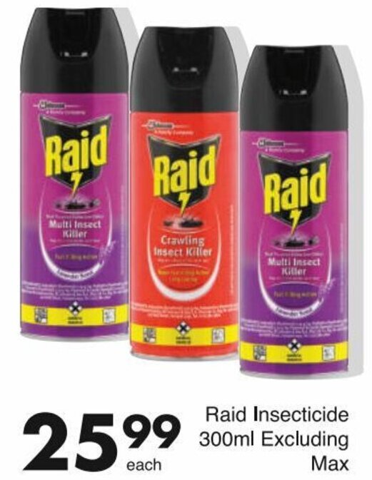 Raid Insecticide 300ml Excluding Max offer at Save