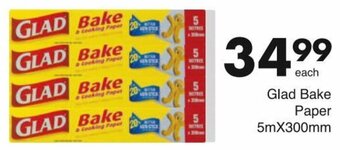 Glad Bake Paper 5mx300mm