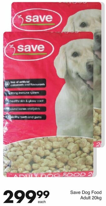 Save Save Dog Food Adult 20kg offer