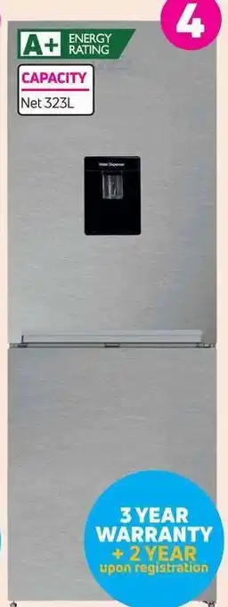 Game Bottom Freezer Fridge Metallic 323L offer