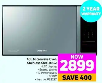 Game Microwave Oven Stainless Steel 40L offer