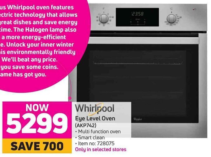 Whirlpool Eye Level Oven offer at Game