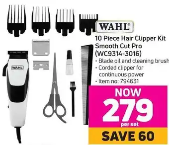 Game Wahl 10 Piece Hair Clipper Kit Smooth Cut Pro offer