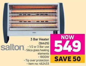 Game Salton 3 Bar Heater offer