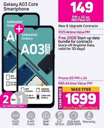 Game Samsung Galaxy A03 Core Smartphone offer
