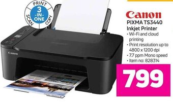 Game Canon Pixma TS3440 Inkjet Printer offer