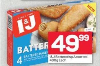Pick n Pay I&J Battercrisp Assorted 400g each offer