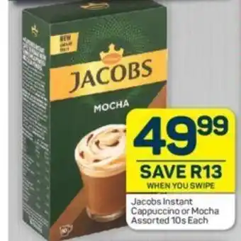 Pick n Pay Jacobs Instant Cappuccino or Mocha Assorted 10s each offer