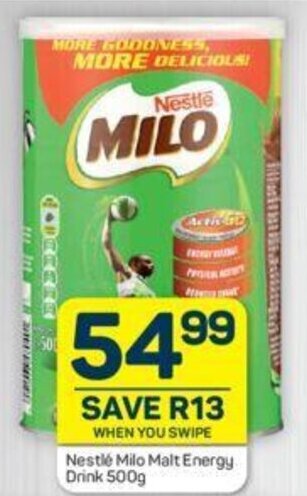 Pick n Pay Nestle Milo Malt Energy Drink 500g offer