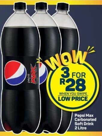Pick n Pay Pepsi Max Carbonated Soft Drink 2 Litre offer