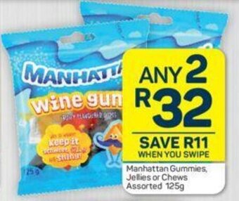 Pick n Pay Manhattan Gummies, Jellies or Chews Assorted 125g offer