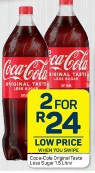 Pick n Pay Coca-Cola Original Taste Less Sugar 1.5 Litre offer