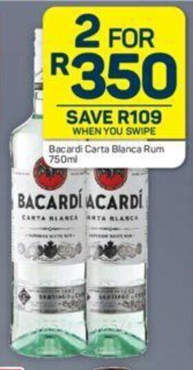 Bacardi Carta Blanca Rum 750 ml
