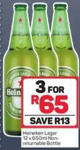 Pick n Pay Heineken Lager 12 x 650 ml NRB offer