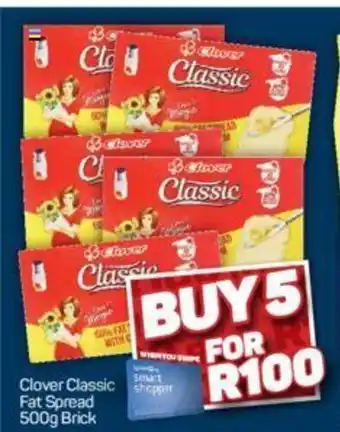 Pick n Pay Clover Classic Fat Spread 500g Brick offer