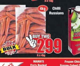Boxer Mama's chilli russians 2 offer