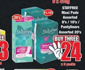 Boxer Stayfree sanitary pads 3 offer