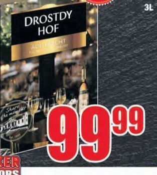Boxer Drostdy hof white wine offer
