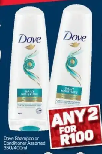 Pick n Pay Dove Shampoo or Conditioner Assorted 350/400 ml offer