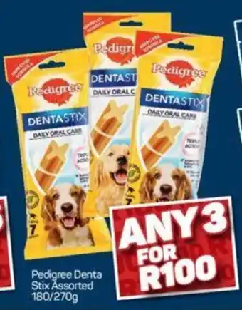 Pick n Pay Pedigree Denta Stix Assorted 180/270g offer