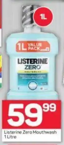 Listerine Zero Mouthwash 1 Litre