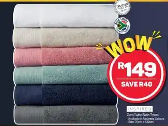 Pick n Pay Inspired Zero Twist Bath Towel offer