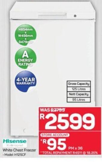 Pick n Pay Hisense - White Chest Freezer offer
