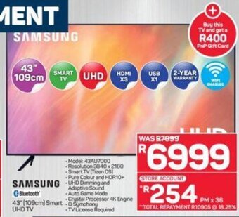 Pick n Pay Samsung - 43" (109cm) Smart UHD TV offer