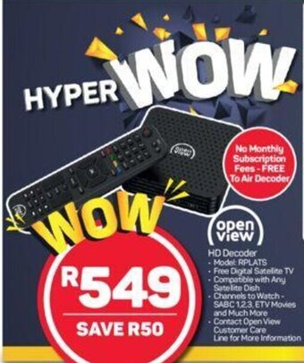 Pick n Pay HD Decoder offer