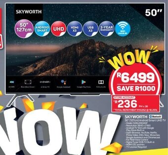 Pick n Pay Skyworth - 50" (127cm) Android Smart UHD TV offer