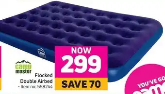 Camp Master Flocked Double Airbed offer at Game